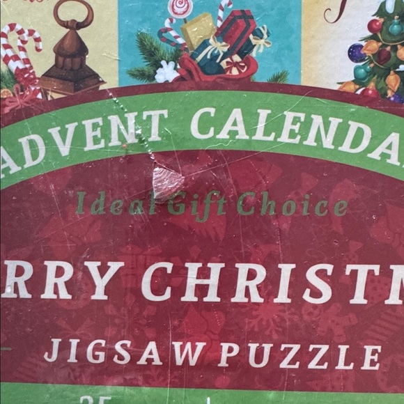 Merry Christmas Advent Calendar Jigsaw Puzzle 1000 pieces NIB - Picture 3 of 3